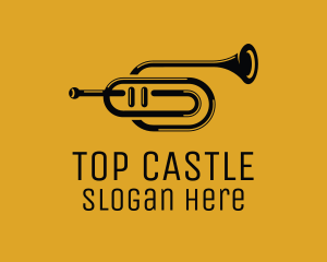 Vintage Trumpet Jazz Music Logo