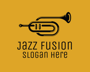 Jazz - Vintage Trumpet Jazz Music logo design