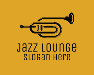 Jazz - Vintage Trumpet Jazz Music logo design