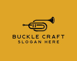 Vintage Trumpet Jazz Music logo design