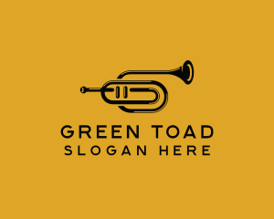 Vintage Trumpet Jazz Music logo design