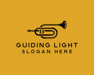 Vintage Trumpet Jazz Music logo design