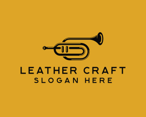 Vintage Trumpet Jazz Music logo design