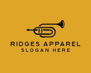 Vintage Trumpet Jazz Music logo design