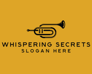 Vintage Trumpet Jazz Music logo design