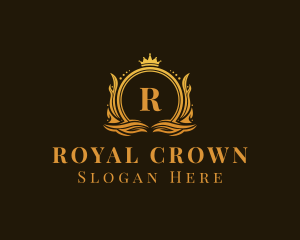 Ornamental Royal Crown Academy logo design