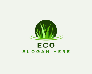 Lawn Maintenance - Grass Leaf Gardening logo design