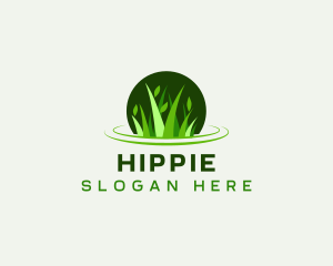 Eco - Grass Leaf Gardening logo design