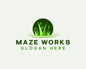 Grass Leaf Gardening logo design