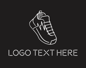 Kicks - модерен дизайн на лого на обувки за обувки