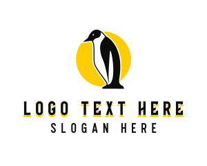 Wild - Wild Arctic Penguin logo design