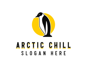 Wild Arctic Penguin logo design