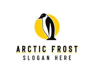 Wild Arctic Penguin logo design