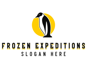 Antarctic - Wild Arctic Penguin logo design