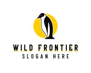 Wild Arctic Penguin logo design