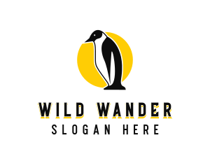 Wild Arctic Penguin logo design