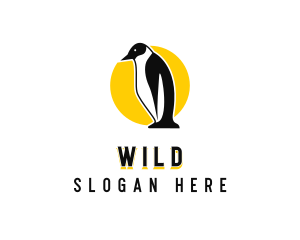 Wild Arctic Penguin logo design