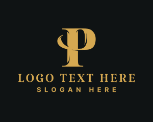 Letter P - Elegant Ornate Brand logo design