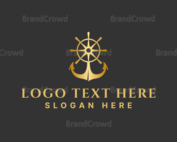 Golden Anchor Wheel Logo