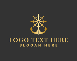 Golden Anchor Wheel Logo