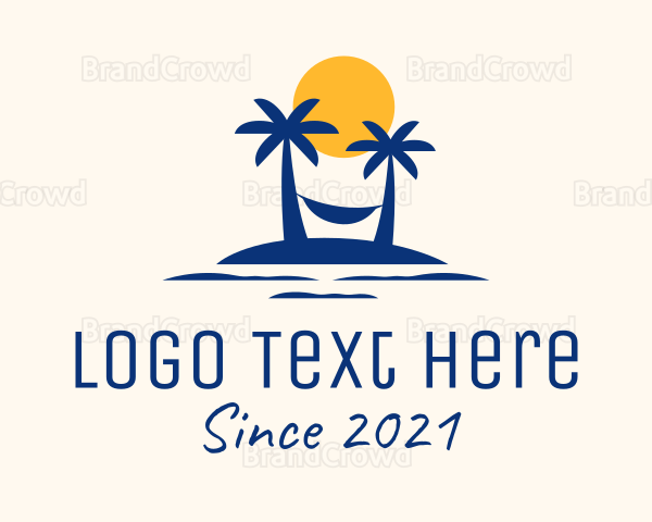 Summer Tropical Island Logo