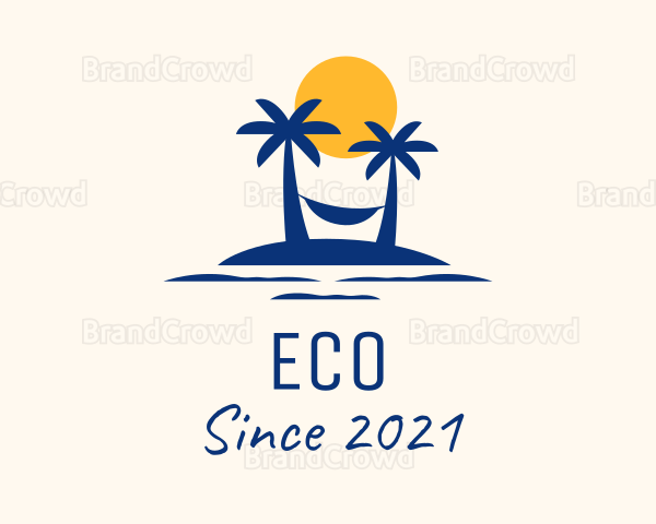 Summer Tropical Island Logo