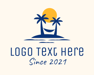 Cancun - Summer Tropical Island logo design