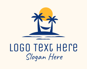 Summer Tropical Island Logo