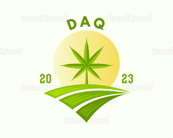 Marijuana Plant Farm Logo