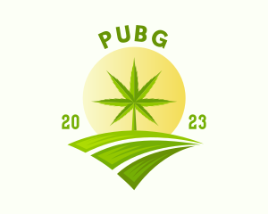 Marijuana Plant Farm Logo