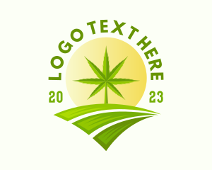 Marijuana Plant Farm Logo