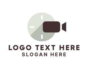 Movie - Film Camera Timer logo design
