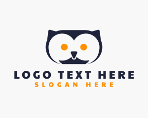 Dialogue - Owl Speech Bubble Chat logo design