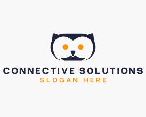 Communicate - Owl Bird Animal logo design