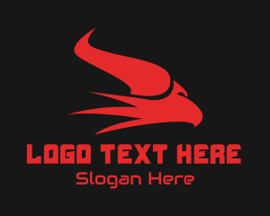 Falcon - Esports Gaming Horn Eagle logo design
