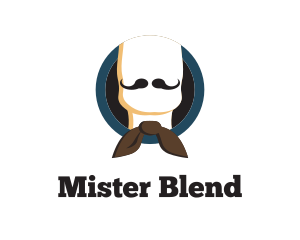 Mister - Gentleman Bow Moustache logo design