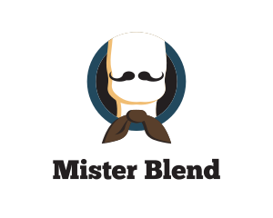 Gentleman Bow Moustache logo design