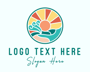 Tourism - Tropical Summer Beach logo design