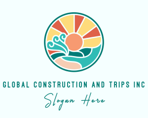 Trip - Tropical Summer Beach logo design
