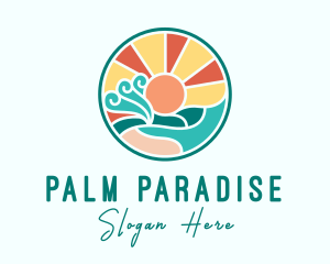 Tropical Summer Beach logo design