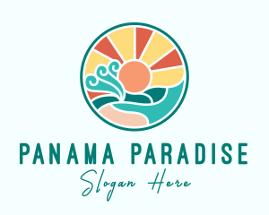 Tropical Summer Beach logo design