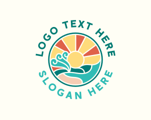 Tropical Summer Beach Logo