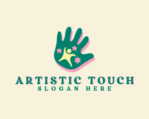 Nursery Creative Hand logo design