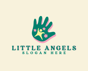 Nursery Creative Hand logo design