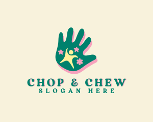 Palm - Nursery Creative Hand logo design