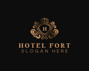 High End Hotel Shield logo design