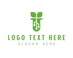 Plant - Test Tube Natural Biotech logo design