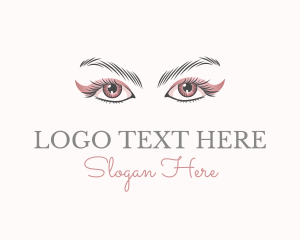 Eyelashes - Cosmetic Eye Lashes logo design