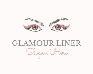 Eyeliner - Cosmetic Eye Lashes logo design