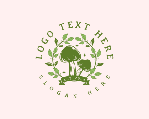 Organic - Nature Mushroom Garden logo design